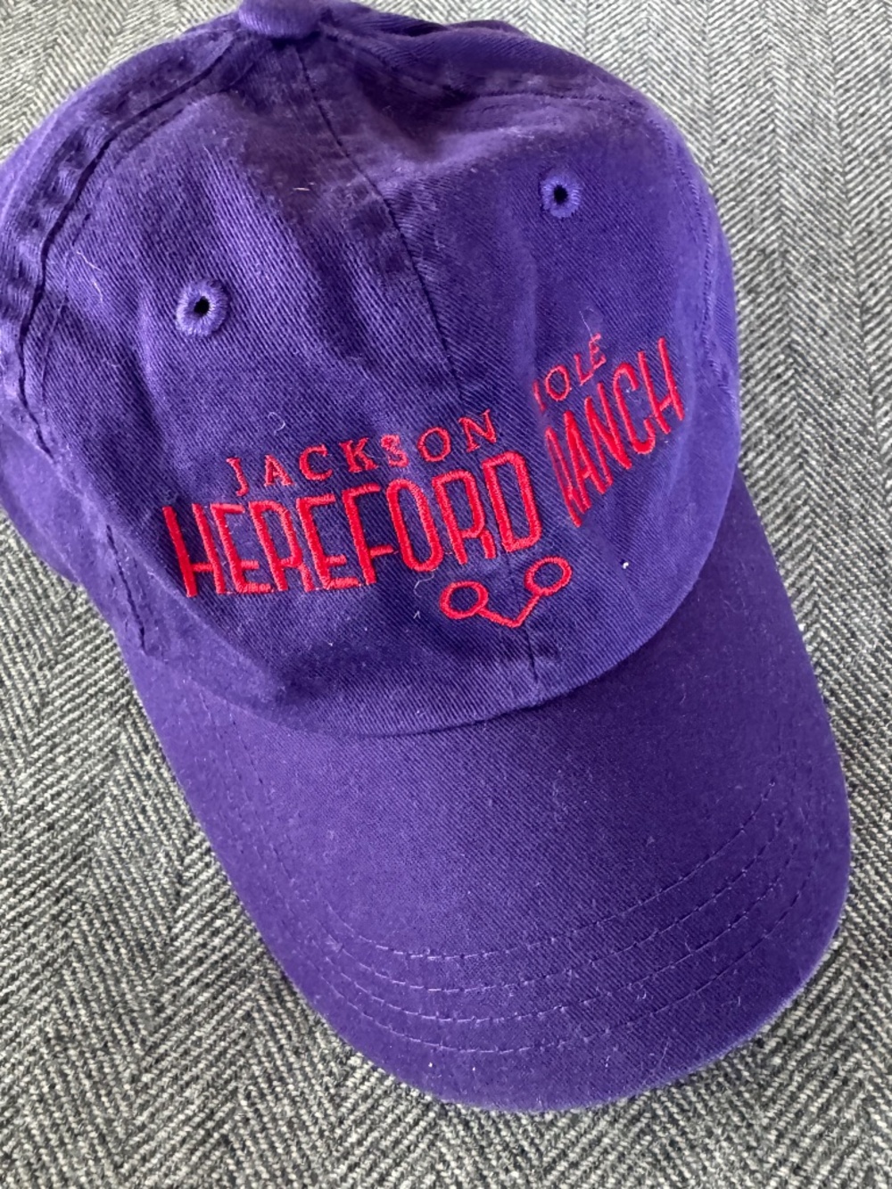 NWOT, JACKSON HOLE HEREFORD RANCH, PURPLE BALL CAP
